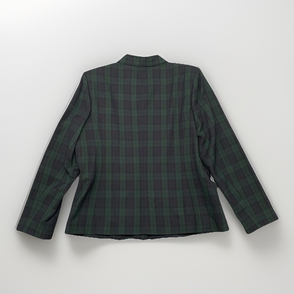 Vintage Pendleton Tartan Plaid Wool Blazer & Pencil Skirt Suit Set Size 14 USA - Picture 12 of 16